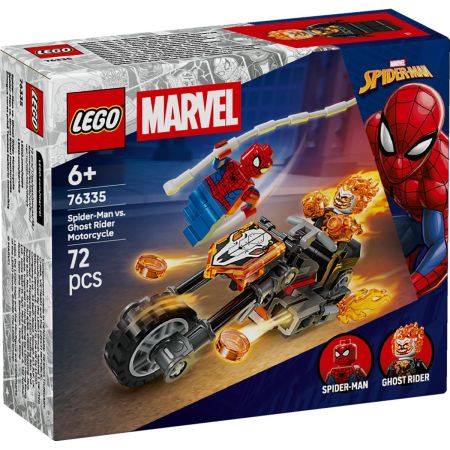 Omul Paianjen vs Calaretul fantoma pe motocicleta, 6 ani+, 76335, Lego Marvel