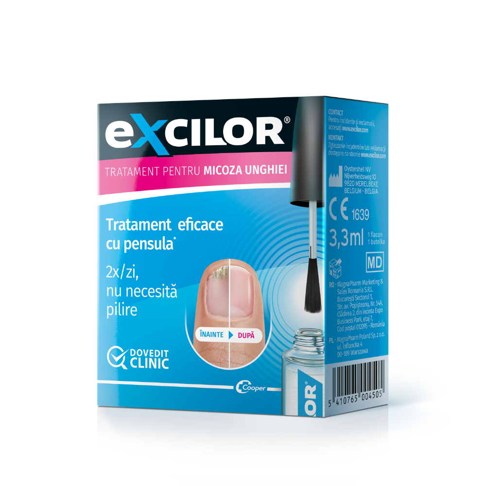 Excilor tratament solutie pentru micoza unghiei, 3.3 ml, Magna Pharm