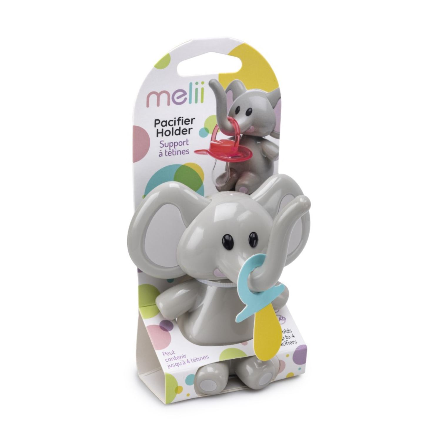 Suport pentru depozitarea suzetei, Blue, Elefant, Melii