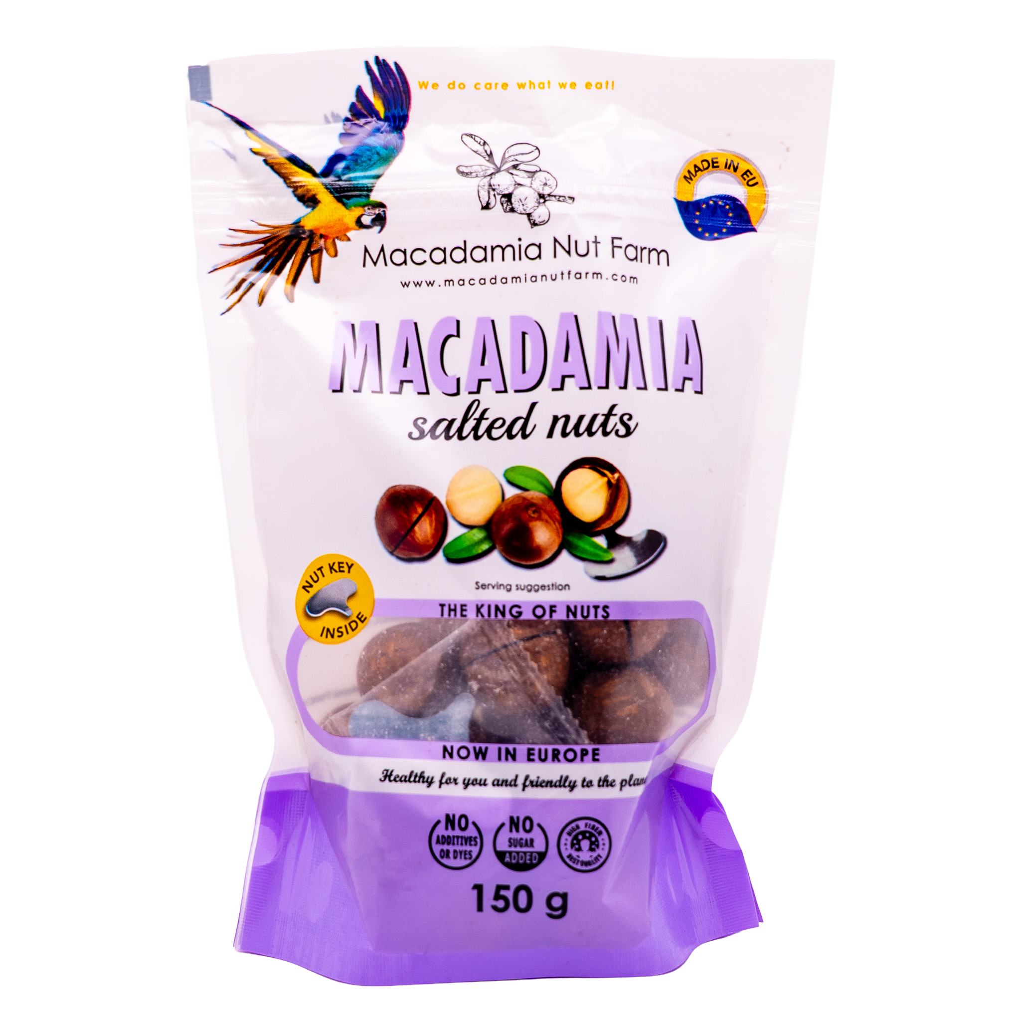 Nuci de macadamia in coaja cu sare, 150 g, Macadamia Nut Farm