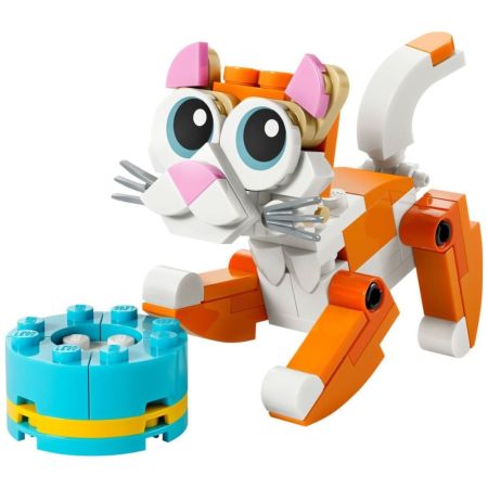 Pisica portocalie, 6 ani+, 30714, 79 piese, Lego Creator 3in1