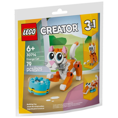 Pisica portocalie Creator, 6 ani+, 30714, 79 piese, Lego 753377