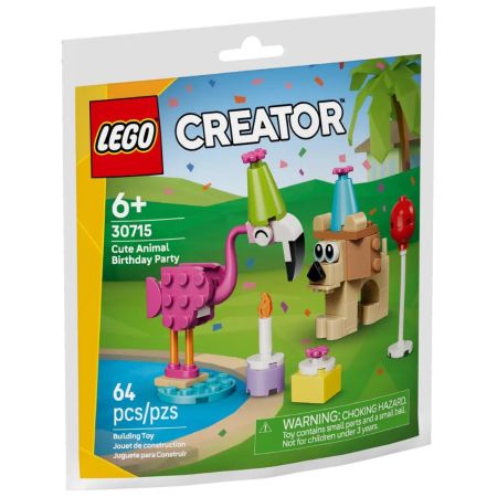Petrecere de zi de nastere cu animalute, 6 ani+, 30715, 64 piese, Lego Creator 753385