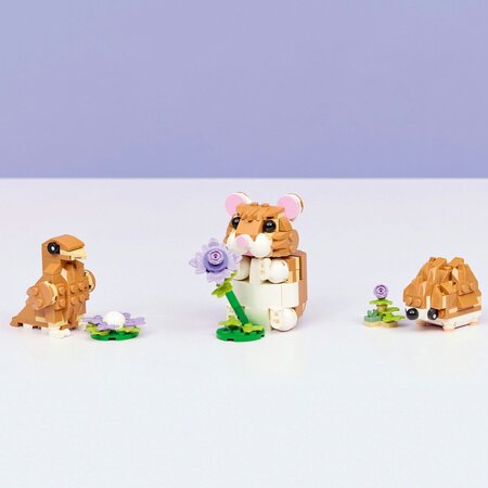 Hamster adorabil cu o floare, 7 ani+, 31376, 166 piese, Lego Creator 3in1 753413