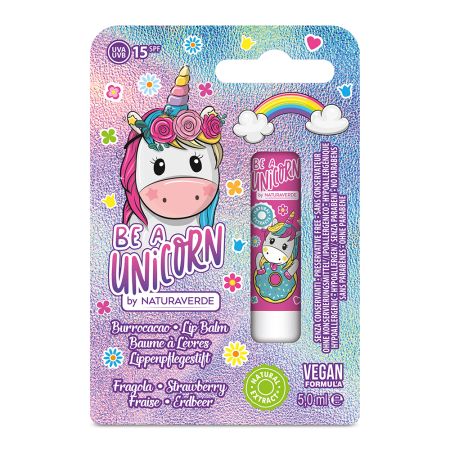 Balsam de buze cu SPF 15, Capsuni, 3 ani+, 5 ml, Naturaverde