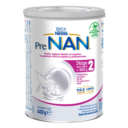 Formula speciala de lapte praf PreNan, +0 luni, 400 g, Nestle