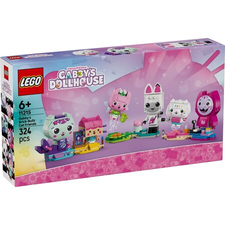 Prietenele pisicute din caramizi ale lui Gabby, 6 ani+, 11215, 324 piese, Lego Gabby`s Dollhouse 753555