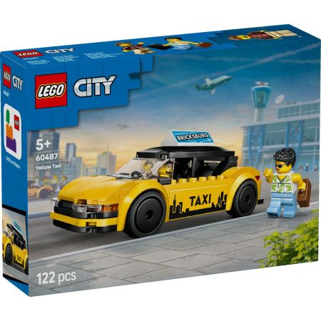 Taxi galben, 5 ani+, 60487, Lego City