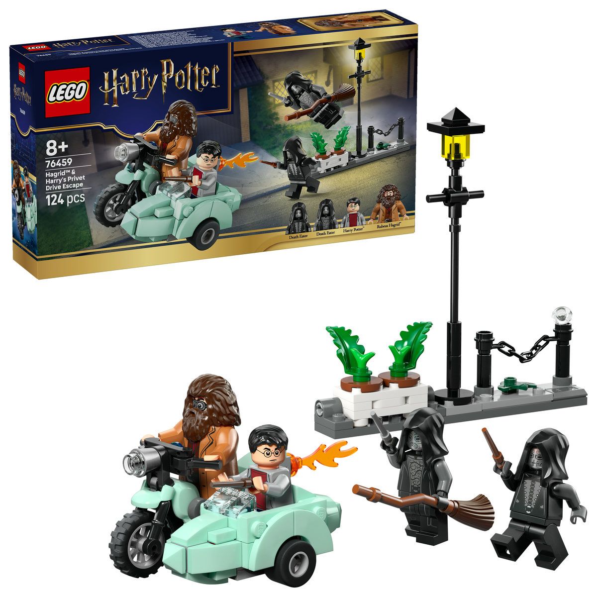 Hagrid si Harry in fuga de pe Aleea Boschetelor, 8 ani+, 76459, 124 piese, Lego Harry Potter