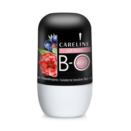 Deodorant antiperspirant roll-on, Soft Peony, 75 ml, Careline