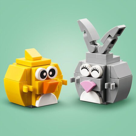 Iepuras si vanatoare de oua de Paste, 8 ani+, 40808, 140 piese, Lego 753757