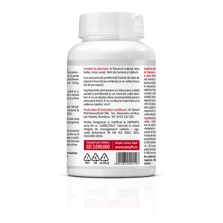 Vitamina C Premium cu rodie, 1000 mg, 60 capsule, Zenyth 771577