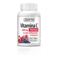 Vitamina C Premium cu rodie, 1000 mg, 60 capsule, Zenyth