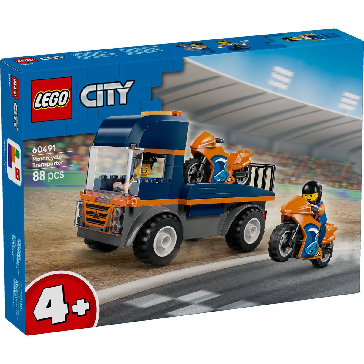 Transportor de motociclete, 4 ani+, 60491, Lego City