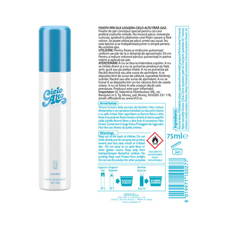 Fixativ de par No Gas Silk, 75 ml, Cielo Alto 754050