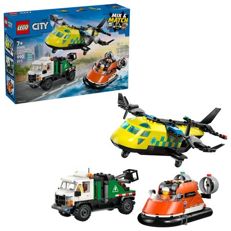 Avion, autospeciala de service si aeroglisor in versiuni adaptate, 7 ani+, 60505, Lego City 754091