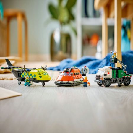 Avion, autospeciala de service si aeroglisor in versiuni adaptate, 7 ani+, 60505, Lego City 754084