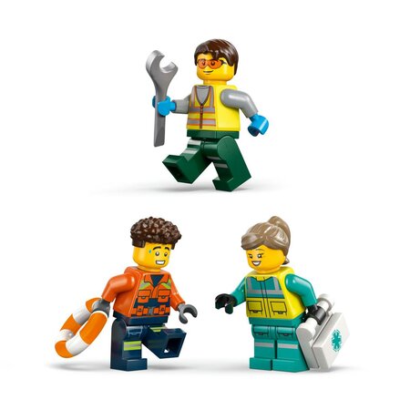 Avion, autospeciala de service si aeroglisor in versiuni adaptate, 7 ani+, 60505, Lego City 754088