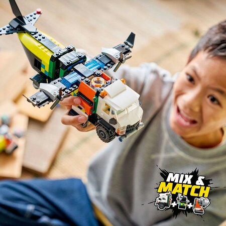 Avion, autospeciala de service si aeroglisor in versiuni adaptate, 7 ani+, 60505, Lego City 754086