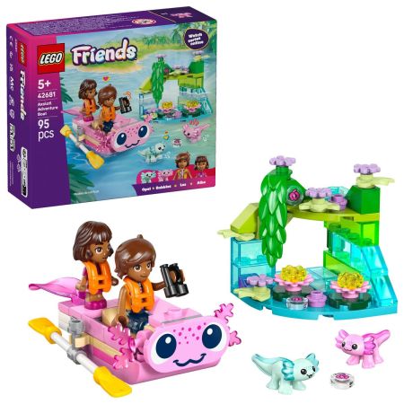 Barca-axolotl pentru aventuri, 5 ani+, 42681, 95 piese, Lego Friends
