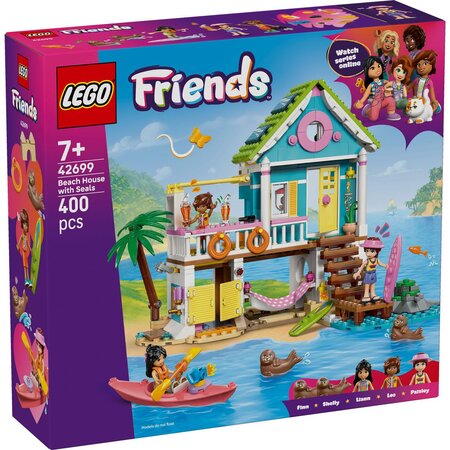 Casa pe plaja cu foci, 7 ani+, 42699, 400 piese, Lego Friends 754269