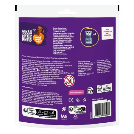 Casuta pentru iepurasi in gradina, 5 ani+, 30722, 46 bucati, Lego Friends 754290