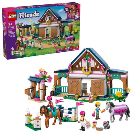 Grajd de cai si academie de echitatie, 7 ani+, 42688, 735 piese, Lego Friends