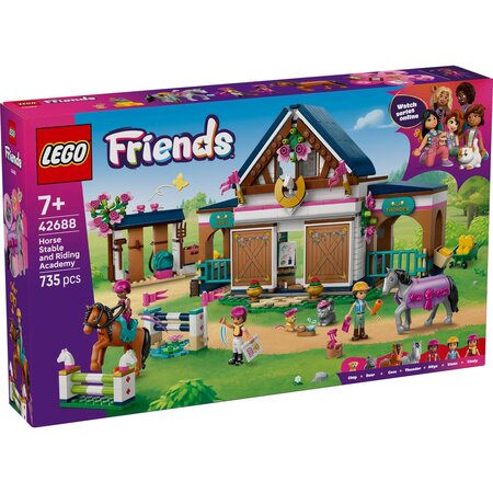 Grajd de cai si academie de echitatie, 7 ani+, 42688, 735 piese, Lego Friends 754320