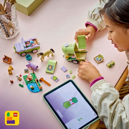 Remorca pentru cal si manz, 7 ani+, 42695, 279 piese, Lego Friends 754521