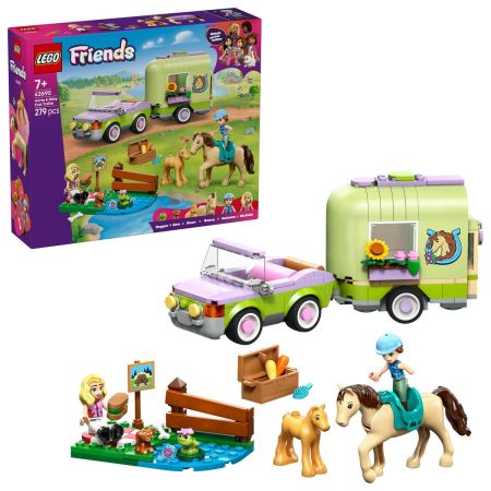 Remorca pentru cal si manz, 7 ani+, 42695, 279 piese, Lego Friends