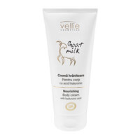 Crema de corp hranitoare cu Acid hialuronic Goat Milk, 200 ml, Vellie