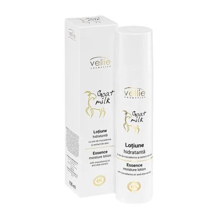 Lotiune hidratanta de fata cu Ulei de Macadamia si Extract de Aloe Goat Milk, 100 ml, Vellie