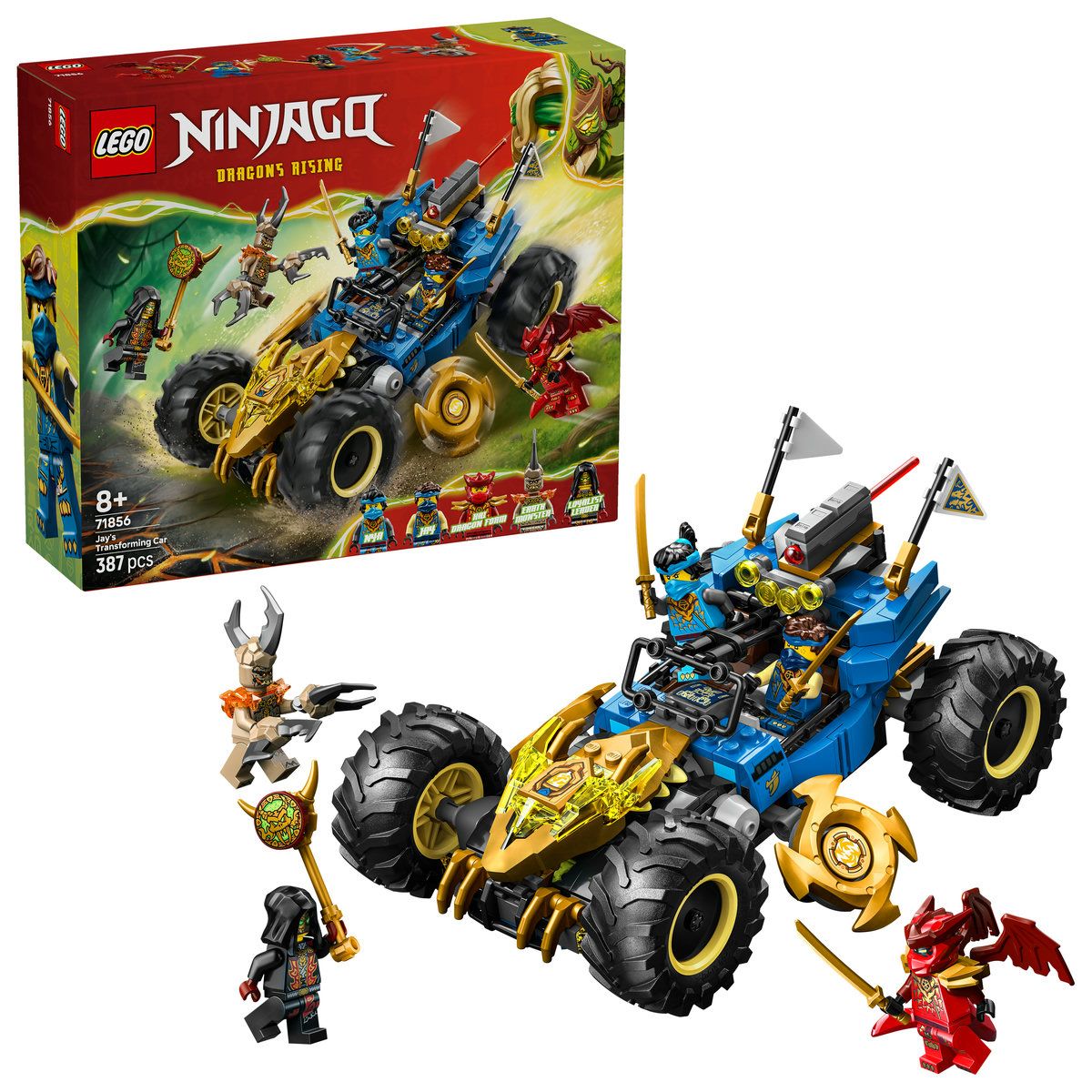 Masina transformabila a lui Jay, 8 ani+, 71856, 387 piese, Lego Ninjago