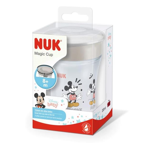 Cana Magic Mickey Mouse, Gri, 8 luni+, 230 ml, Nuk