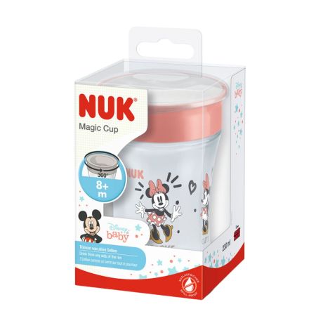 Cana Magic Mickey Mouse, Rosu, 8 luni+, 230 ml, Nuk