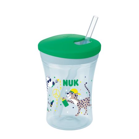 Cana cu pai Action Evolution, Verde, 12 luni+, 230 ml, Nuk 754960