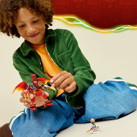 Pachet de lupta cu robotul dragon al lui Kai, 6 ani+, 71851, 85 piese, Lego Ninjago 754946