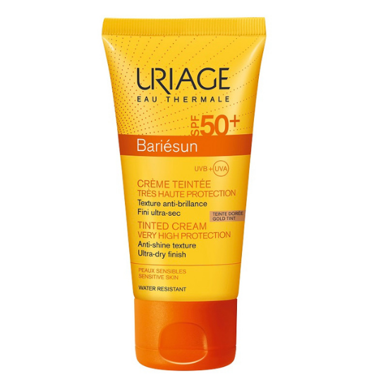 Crema colorata protectie solara SPF 50+ Bariesun, nuanta Gold, 50 ml, Uriage