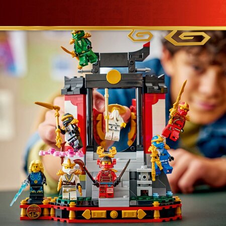 Model pentru etalare cu personaje ninja la a 15-a aniversare, 14 ani+, 71866, 447 piese, Lego Ninjago 754968