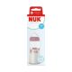 Biberon cu termocontrol si tetina din silicon flux M First Choice, 3 luni+, 300 ml, Nuk 755005
