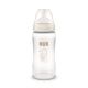 Biberon cu termocontrol si tetina din silicon flux M First Choice, 3 luni+, 240 ml, Nuk 755012