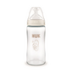 Biberon cu termocontrol si tetina din silicon flux M First Choice, 3 luni+, 240 ml, Nuk 755012