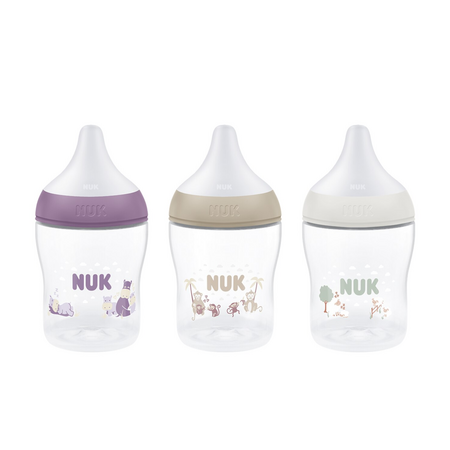 Biberon cu tetina din silicon flux S Perfect Match, diverse culori, 0 luni+, 150 ml, Nuk 755061