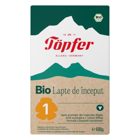 Lapte praf Bio 1, 600 g, Topfer
