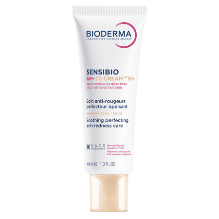 Crema CC pentru piele sensibila Sensibio AR+ CC Cream SPF50+, 40 ml, Bioderma 755135