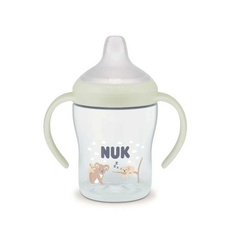 Biberon cu tetina de invatare si toarte fluorescente Perfect Match, Koala, 6 luni+, 150 ml, Nuk 755252