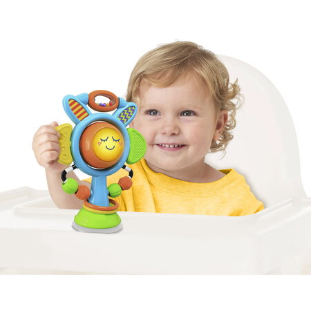 Jucarie interactiva cu ventuza, Floarea soarelui, 6 luni+, Little Learner 755259
