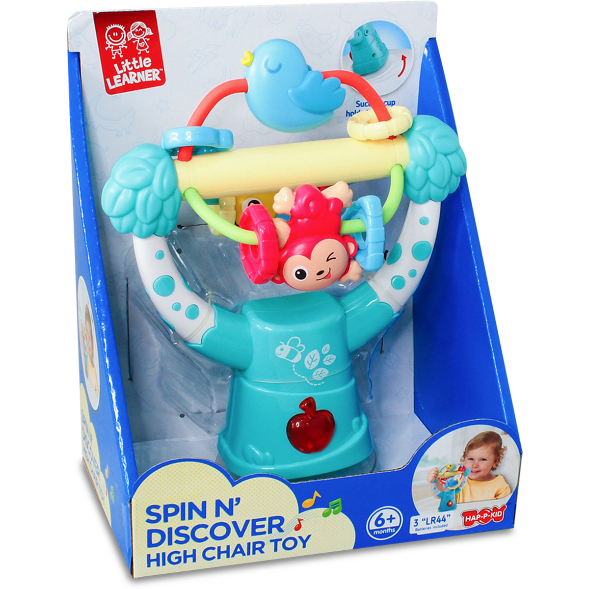 Jucarie interactiva cu ventuza, Invarte si descopera, 6 luni+, Little Learner