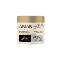 Masca pentru par gras Active Charcoal & Green Tea, 350 ml, Anian