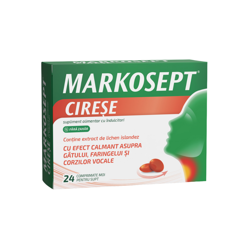 Markosept, Cirese, 24 comprimate moi, Fiterman Pharma